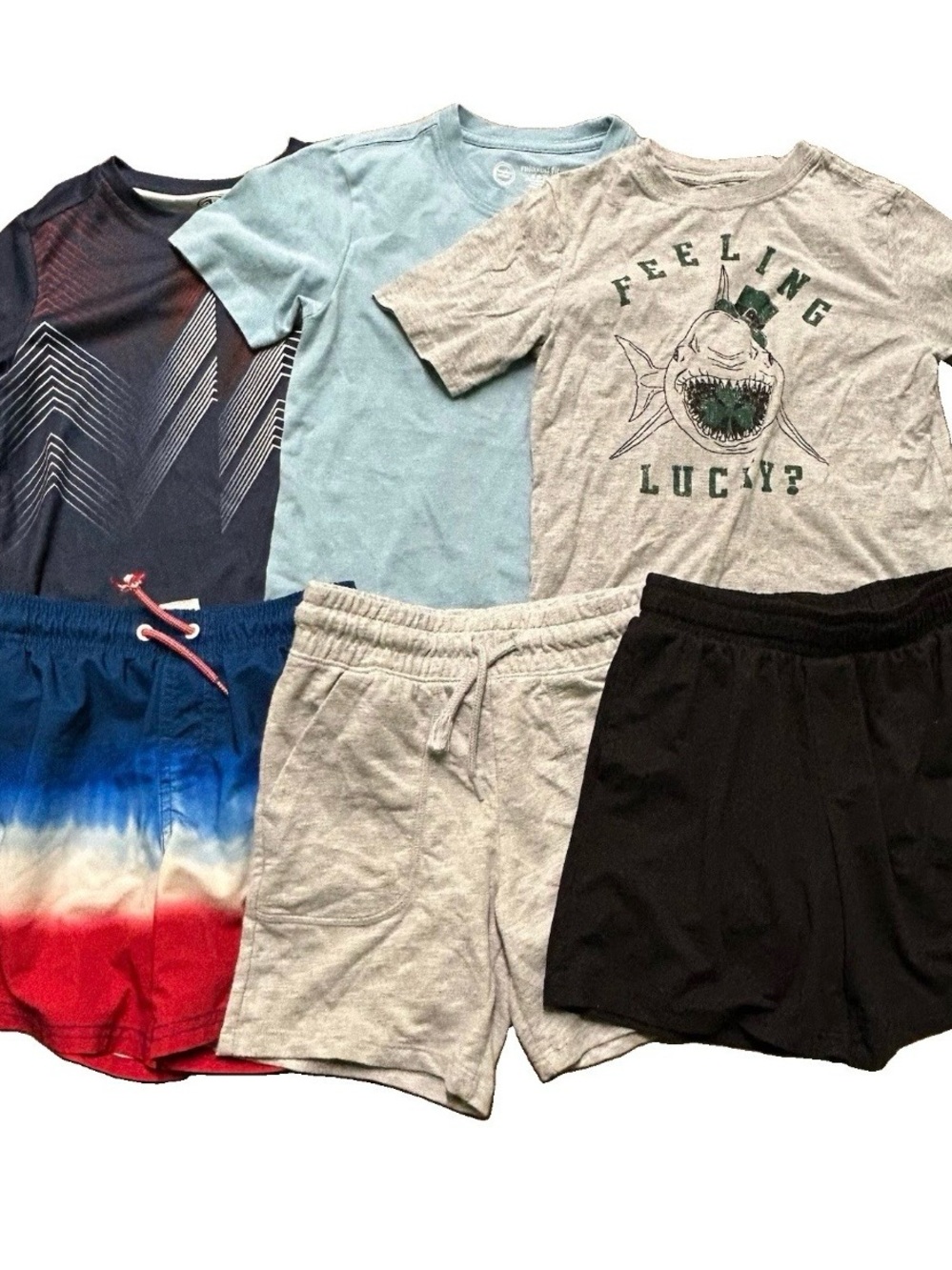 Boy’s Summer Clothing Swim Trunks Shorts T Shirts Size Small (6/7)